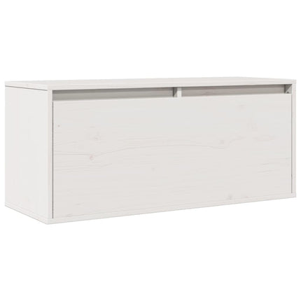 Pensile Bianco 80x30x35 cm in Legno Massello di Pino