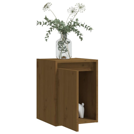 Pensili 2 pz Marrone ambra 30x30x40cm in Legno Massello di Pino