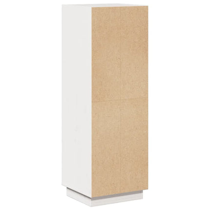 Credenza Bianca 37x34x110 cm in Legno Massello di Pino