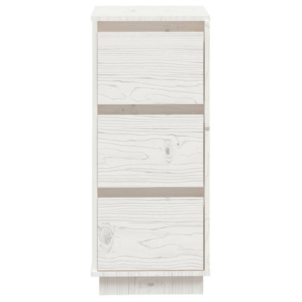Credenza Bianca 32x34x75 cm in Legno Massello di Pino