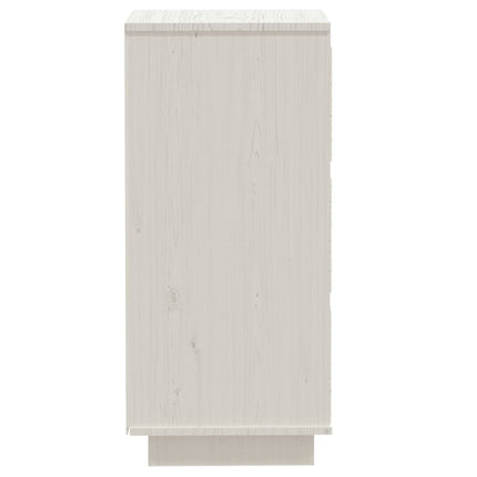 Credenza Bianca 32x34x75 cm in Legno Massello di Pino