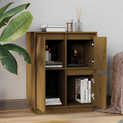 Credenza Marrone Ambra 60x34x75 cm in Legno Massello di Pino