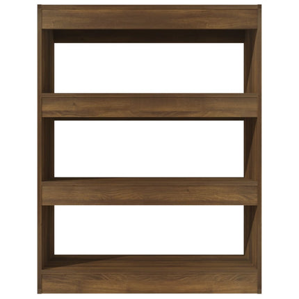 Libreria/Divisorio Rovere Marrone 80x30x103cm Legno Multistrato