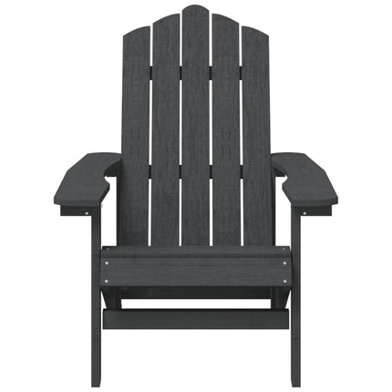 Sedie da Giardino con Tavolo Adirondack in HDPE Antracite