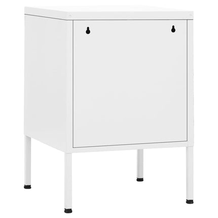 Comodini 2 pz Bianchi 35x35x51 cm in Acciaio
