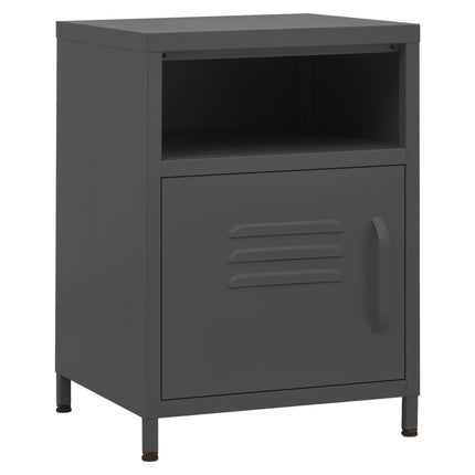 Comodini 2 pz Antracite 35x35x51 cm in Acciaio