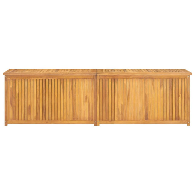 Cassa da Giardino 200x50x55 cm in Legno Massello di Teak