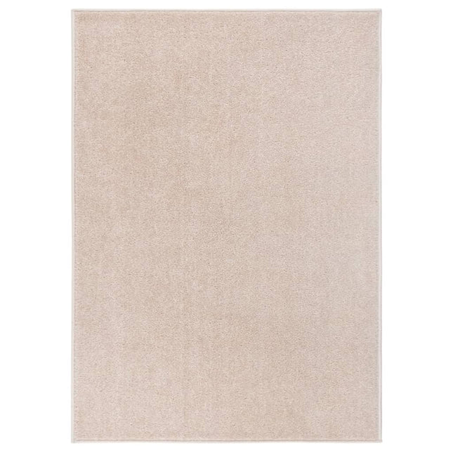 Tappeto a Pelo Corto 140x200 cm Beige Scuro