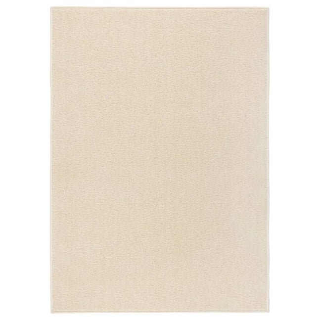 Tappeto a Pelo Corto 140x200 cm Crema