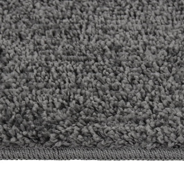 Tappeto Shaggy Grigio Scuro 140x200 cm Antiscivolo