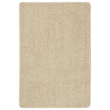 Tappeto Shaggy Crema 140x200 cm Antiscivolo
