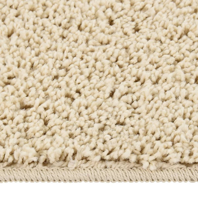 Tappeto Shaggy Crema 140x200 cm Antiscivolo