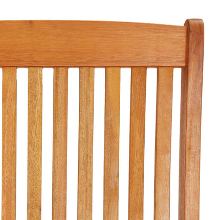 Sedie Pieghevoli con Poggiapiedi 2 pz Legno Massello Eucalipto