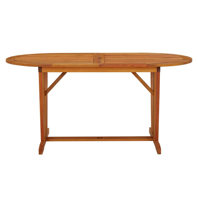 Tavolo da Giardino 160x85x75 cm in Legno Massello di Eucalipto