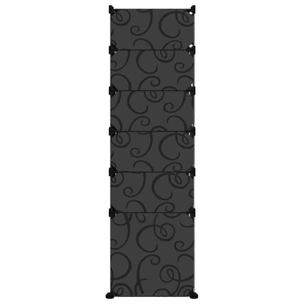 Scarpiera Nera 94x37x125 cm in PP