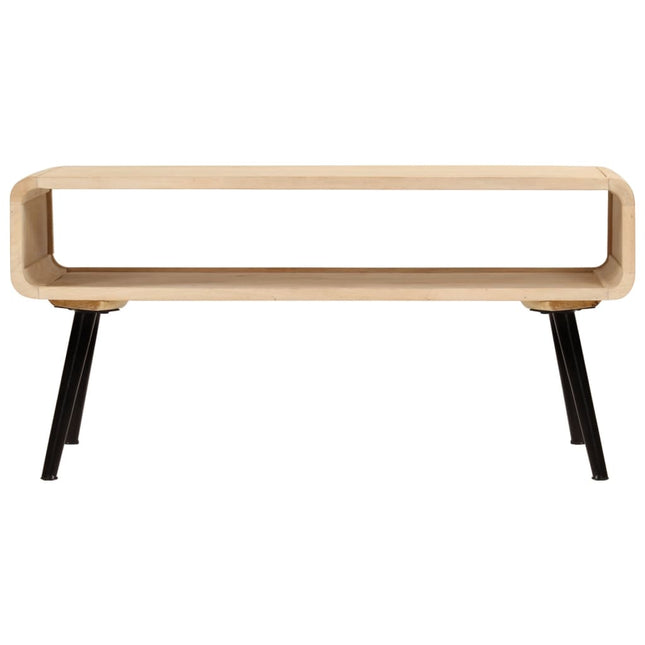 Tavolino da Salotto 95x40x45 cm in Legno Massello di Mango