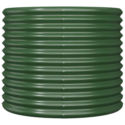 Vaso da Giardino Acciaio Verniciato a Polvere 80x80x68 cm Verde