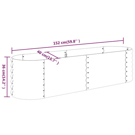 Letto Giardino Acciaio Verniciato a Polvere 152x40x36 cm Grigio