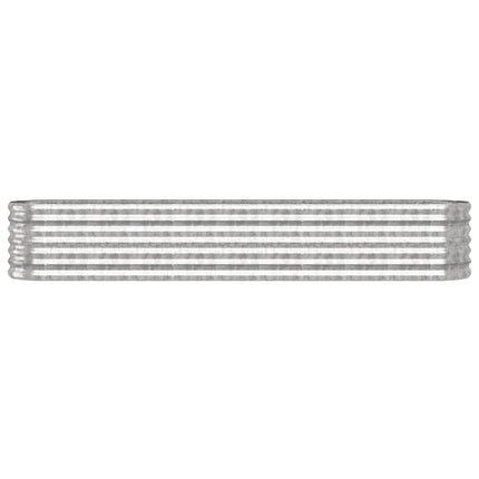 Letto Giardino Acciaio Verniciato a Polvere 224x40x36cm Argento
