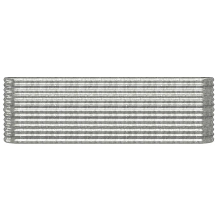 Letto Giardino Acciaio Verniciato a Polvere 224x40x68cm Argento