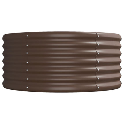 Letto Giardino Acciaio Verniciato a Polvere 224x80x36cm Marrone