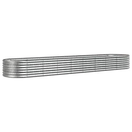 Letto Giardino Acciaio Verniciato a Polvere 368x80x36cm Argento