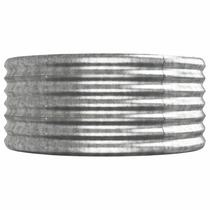 Letto Giardino Acciaio Verniciato a Polvere 368x80x36cm Argento