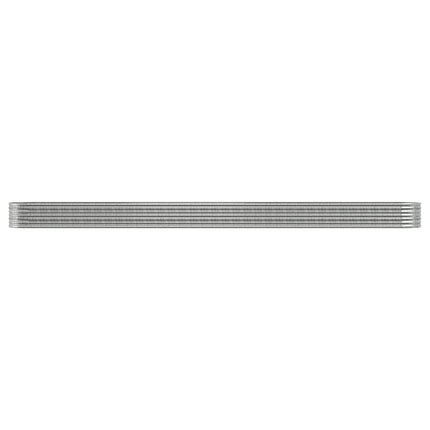Letto Giardino Acciaio Verniciato a Polvere 440x80x36cm Argento
