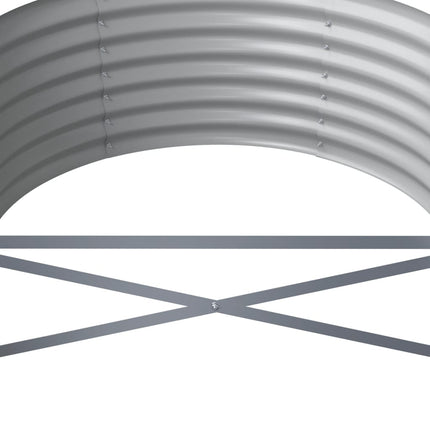Letto Giardino Acciaio Verniciato a Polvere 620x80x36cm Argento