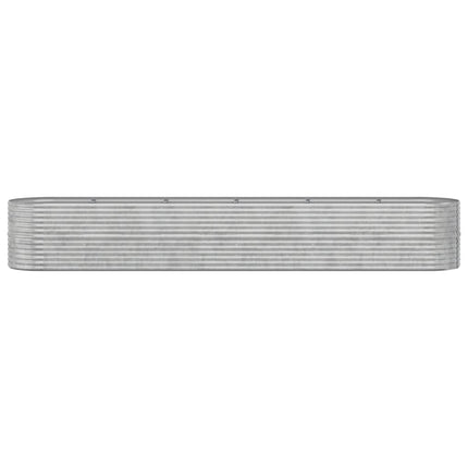 Letto Giardino Acciaio Verniciato a Polvere 440x80x68cm Argento