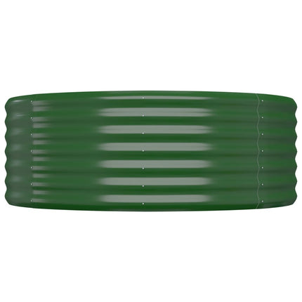 Letto Giardino Acciaio Verniciato a Polvere 100x100x36 cm Verde