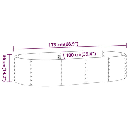 Letto Giardino Acciaio Verniciato Polvere 175x100x36cm Argento