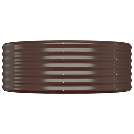 Letto Giardino Acciaio Verniciato Polvere 544x100x36 cm Marrone