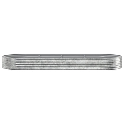 Letto Giardino Acciaio Verniciato Polvere 373x140x36 cm Argento