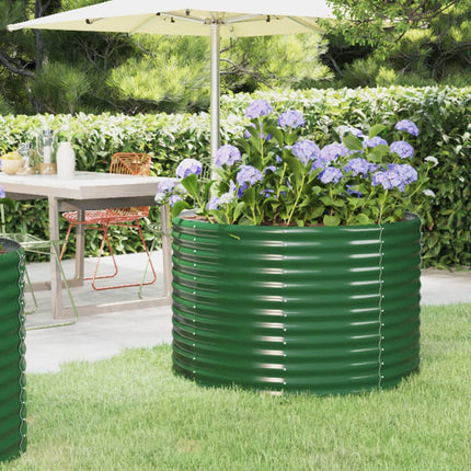 Letto Giardino Acciaio Verniciato a Polvere 100x100x68 cm Verde