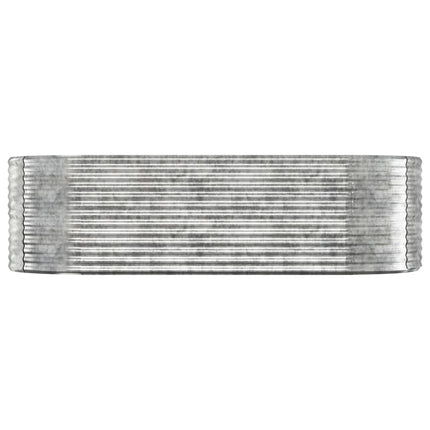 Letto Giardino Acciaio Verniciato Polvere 249x100x68 cm Argento