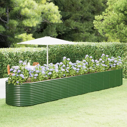 Letto Giardino Acciaio Verniciato Polvere 554x100x68cm Verde