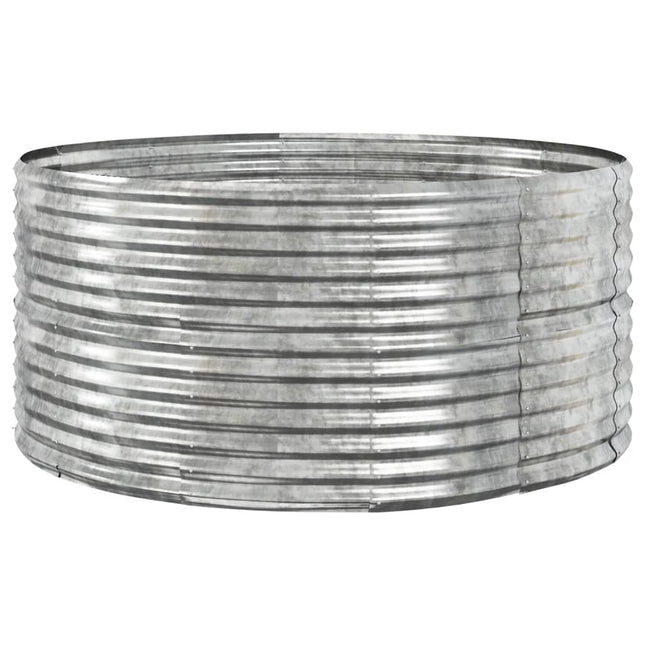 Letto Giardino Acciaio Verniciato Polvere 140x140x68 cm Argento