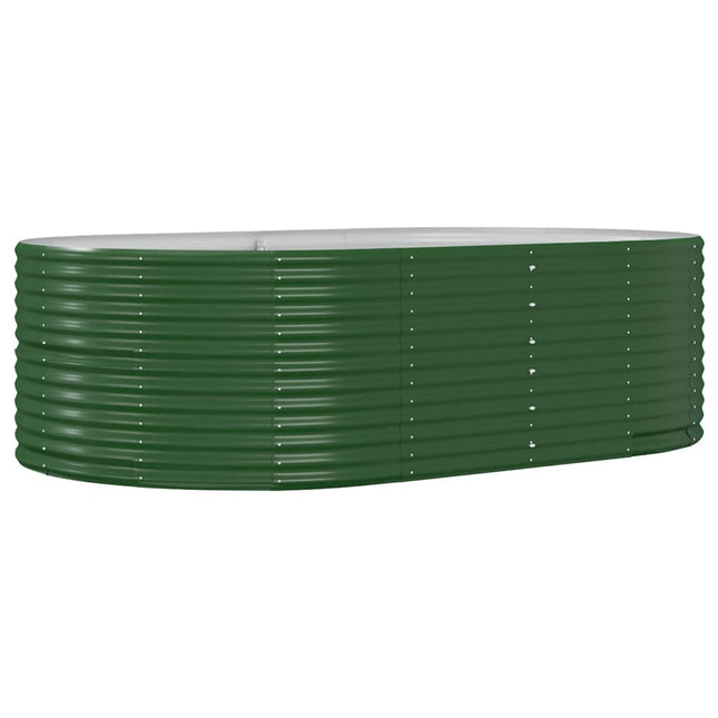 Letto Giardino Acciaio Verniciato Polvere 212x140x68 cm Verde