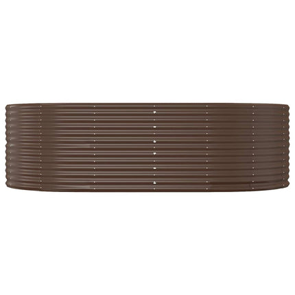 Letto Giardino Acciaio Verniciato Polvere 212x140x68 cm Marrone