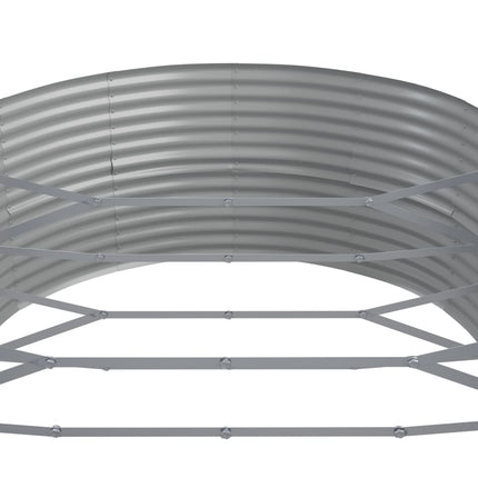 Letto Giardino Acciaio Verniciato a Polvere 510x140x68cm Grigio