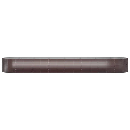 Letto Giardino Acciaio Vernice a Polvere 584x140x68 cm Marrone