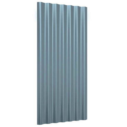 Pannelli Tetto 36pz Acciaio Verniciato a Polvere Grigio 80x36cm
