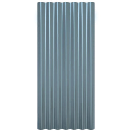 Pannelli Tetto 36pz Acciaio Verniciato a Polvere Grigio 80x36cm