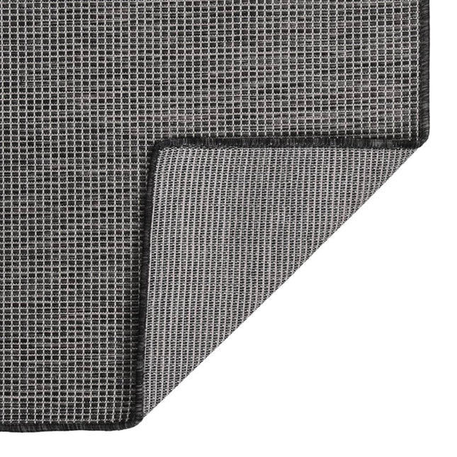 Tappeto da Esterni a Tessitura Piatta 100x200 cm Grigio