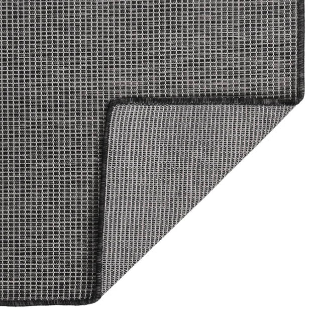 Tappeto da Esterni a Tessitura Piatta 160x230 cm Grigio