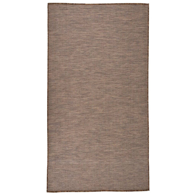 Tappeto da Esterni a Tessitura Piatta 80x150 cm Marrone