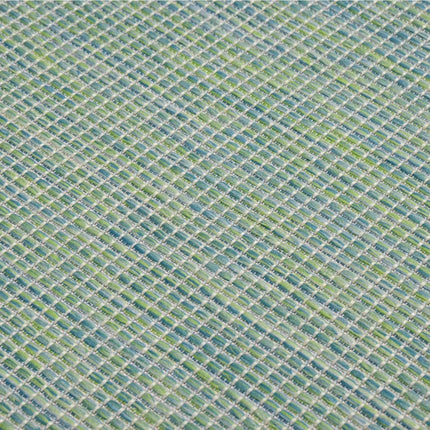Tappeto da Esterni a Tessitura Piatta 80x250 cm Turchese