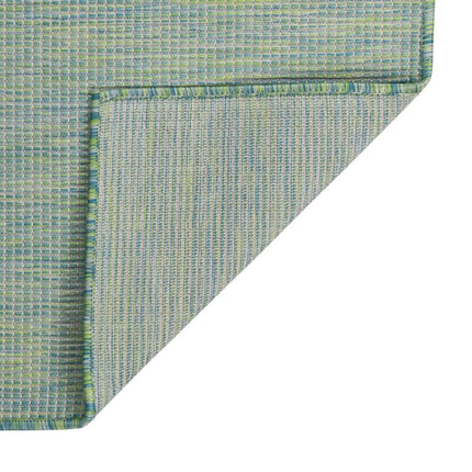 Tappeto da Esterni a Tessitura Piatta 100x200 cm Turchese