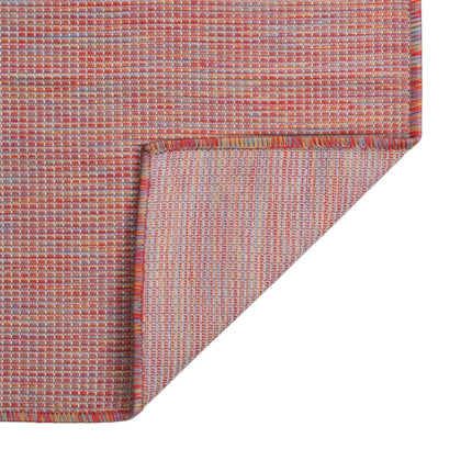 Tappeto da Esterni a Tessitura Piatta 80x250 cm Rosso